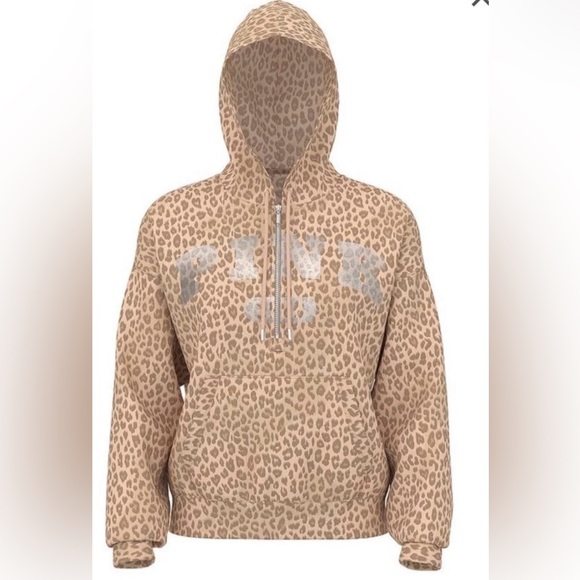 PINK Victoria's Secret Tops - NWT Victoria’s Secret PINK Half Zip Campus Hoodie